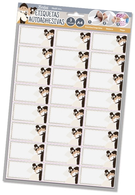 Etiquetas adhesivas boda